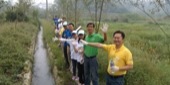 Walking into Yunqiao Wetland Environmental Protection Activity