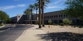 OC-2, one of Ocotillo’s manufacturing support buildings, features an employee café and a state-of-the-art fitness center